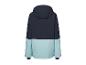 Tweekleurige sportjas met capuchon in donkerblauw en lichtblauw