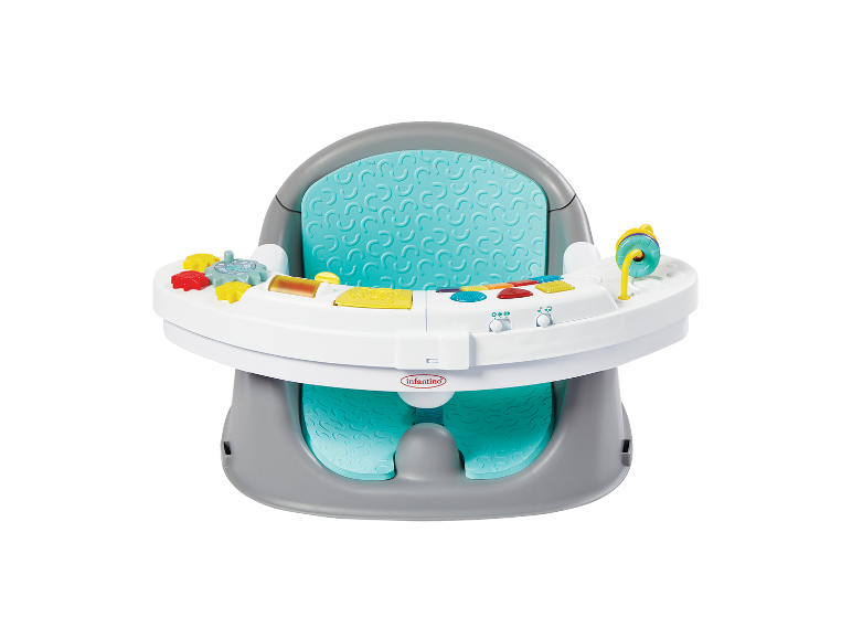 Infantino babystoel met speelgoed.