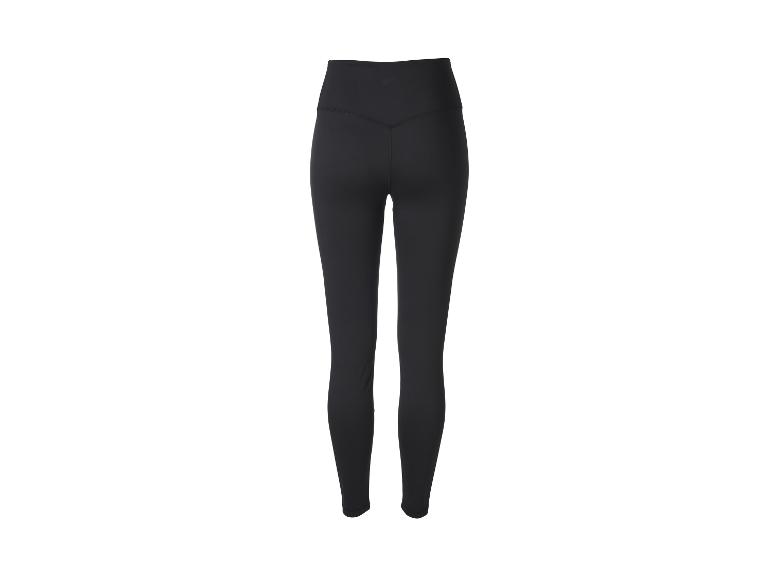 Zwarte sportlegging met hoge taille, achteraanzicht.