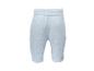 Lichtblauwe babybroek van katoenen mousseline met elastische tailleband.