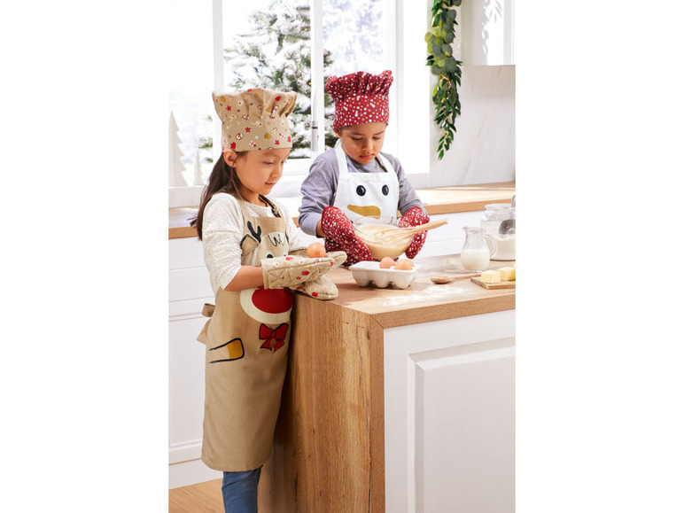 Ga naar volledige schermweergave: LIVARNO home Keukenschort-set voor kinderen, 4-delig - afbeelding 2