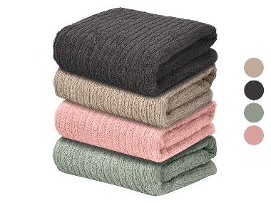 LIVARNO® Serviettes de bain, 2 pièces, 50 x 100 cm