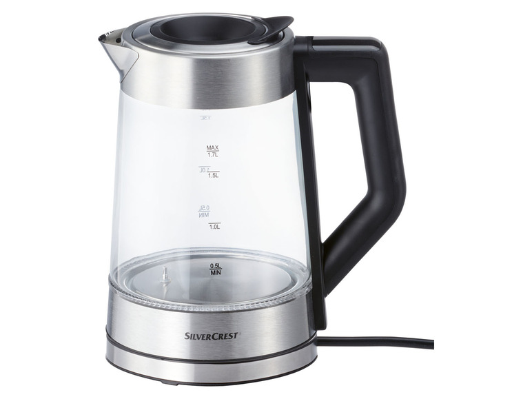 Aller en mode plein écran SILVERCREST® KITCHEN TOOLS Bouilloire en verre, max. 3 000 W, contenu 1,7 L - Photo 1
