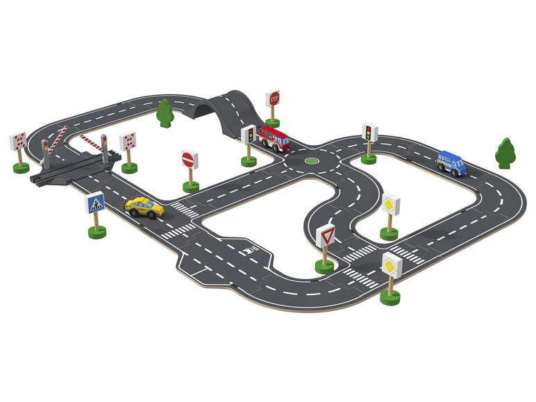 Ga naar volledige schermweergave: Playtive Houten stratenset of racebaan - afbeelding 2