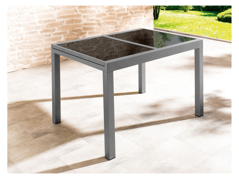 Aller en mode plein écran Set de jardin en aluminium argent/gris avec table extensible et 6 chaises Houston LIVARNO home - Photo 6