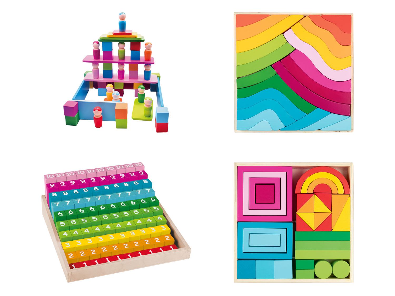 Playtive Houten regenboogspeelgoed
