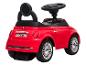 Voiture porteur rouge pour enfant avec siège et volant noirs.
