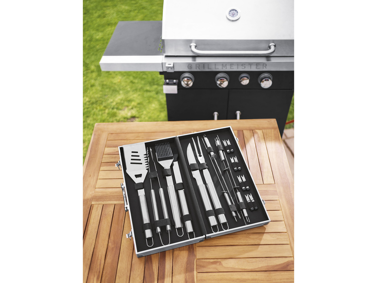 Mallette Ustensiles Barbecue BBQ Master Tools 18 pièces