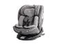 Een grijze BabyGo autostoel met witte details.