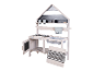Cuisine en bois Roba pour enfants, gris clair.