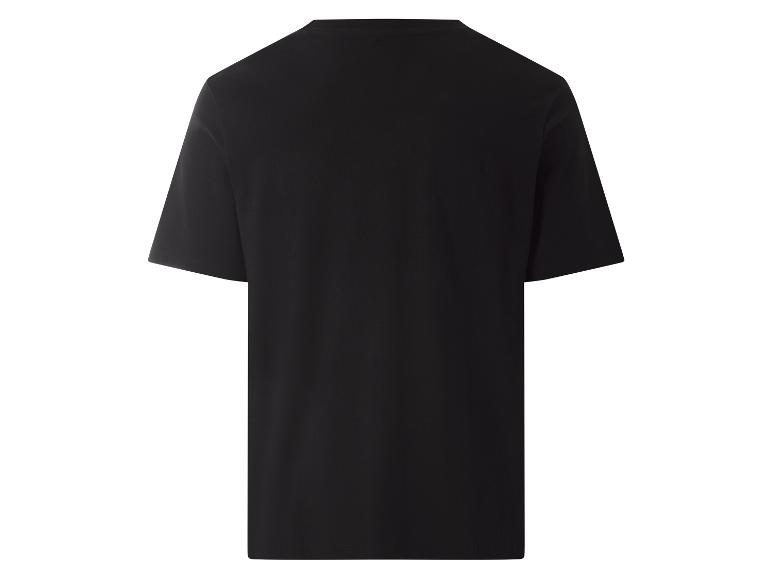 Zwart T-shirt met korte mouwen, achteraanzicht.