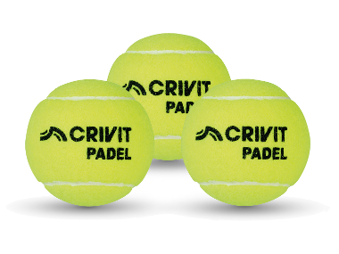CRIVIT Balles de padel, pack de 3