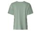 Vue arrière d'un t-shirt uni vert clair à manches courtes.