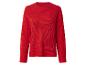 Pull en tricot rouge à col rond