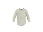 Babyromper met lange mouwen, wit met lichtgele strepen