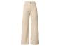 Jean large taille haute beige
