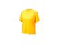 Geel t-shirt met korte mouwen.
