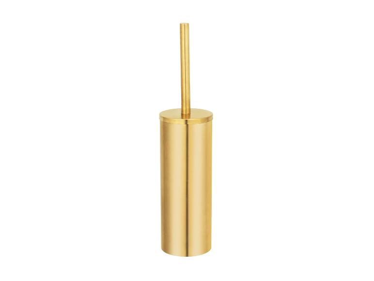 Porte-brosse de toilette doré.