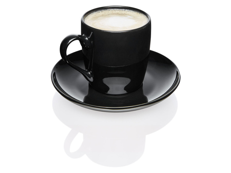 Ga naar volledige schermweergave: ERNESTO® Porseleinen koffiekopjes met schoteltjes, 2-delig - afbeelding 4