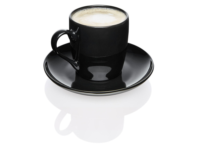 Aller en mode plein écran ERNESTO® Tasses à café en porcelaine avec soucoupes, 2 pièces - Photo 5