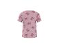 Roze T-shirt met korte mouwen en strikjespatroon.