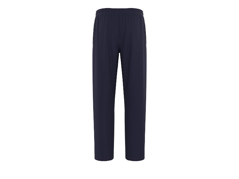 Donkerblauwe trainingsbroek met elastische tailleband.