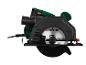 Parkside handcirkelzaag, groen en zwart, met een 140 mm zaagblad