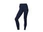 Legging bleu foncé avec un logo bleu clair sur la cuisse droite.