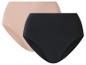 Deux culottes femme en beige et noir