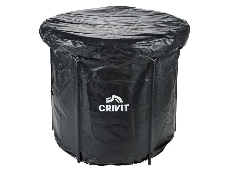 Opvouwbare Crivit badkuip met deksel.