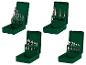 Sets boorbits en conische frezen in groene metalen koffers.