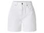 Shorts blancs taille haute pour femme avec poches