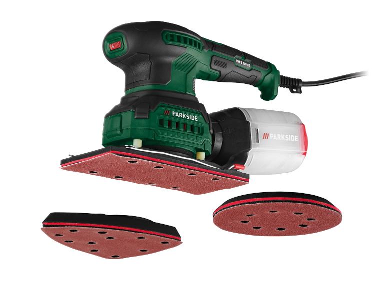 Parkside schuurmachine met drie schuurbladen
