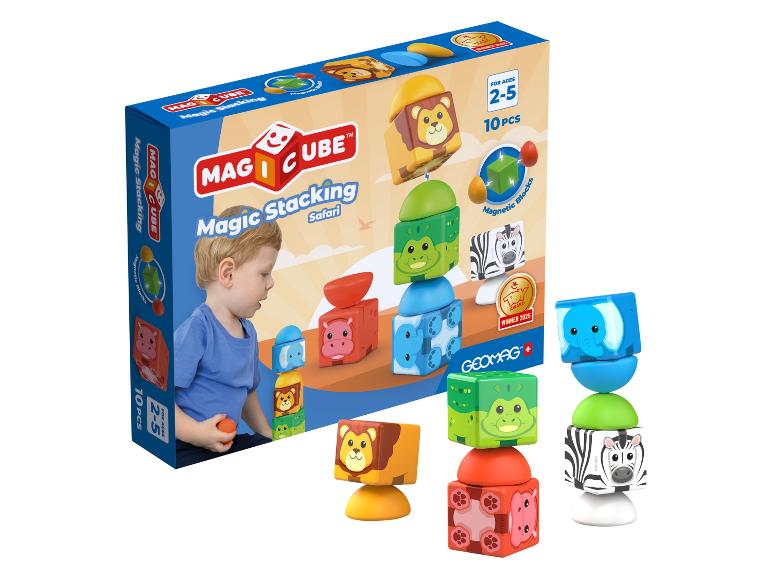 Geomag Magicube Safari magnetische stapelblokken voor 2-5 jaar, 10 stuks.