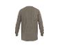 T-shirt à manches longues gris chiné pour homme, vue de dos