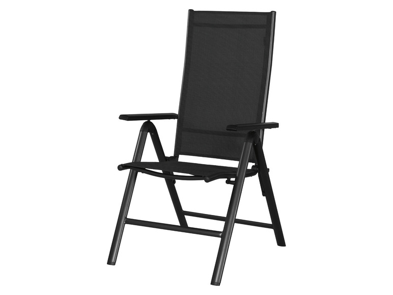 Ga naar volledige schermweergave: Aluminium tuinset zwart/antraciet met uittrekbare tafel en 6 relaxstoelen Houston LIVARNO home - afbeelding 21