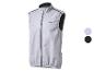 Gilet léger pour homme en gris avec fermeture éclair et détails réfléchissants.