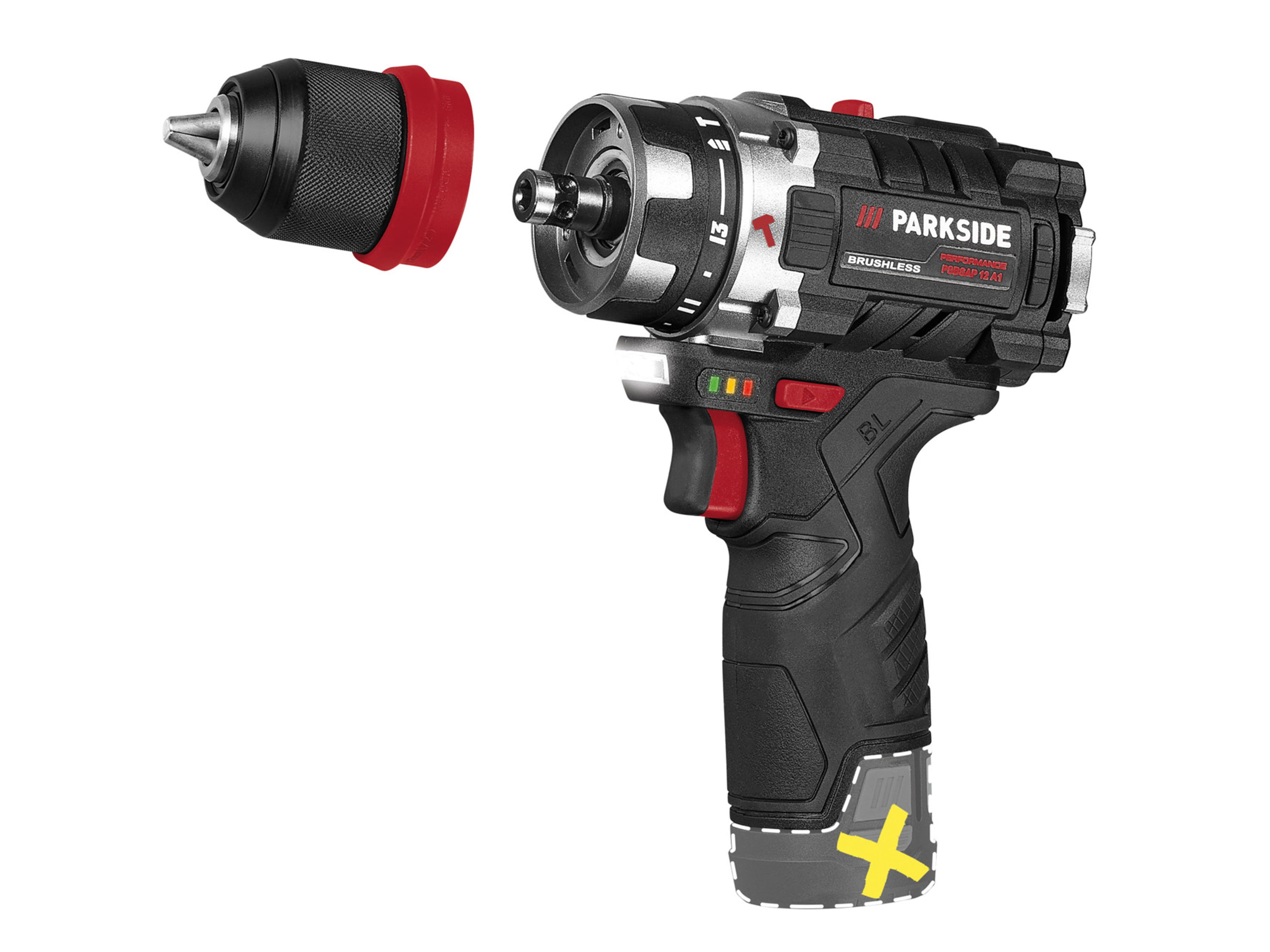Klopboormachine accu 12 V PARKSIDE PERFORMANCE® PSBSAP12