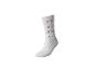Chaussette blanche avec lettres rouges de l'alphabet