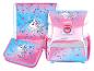 Sac à dos, trousse et sac de sport Berlitz à motif licorne et étoiles.
