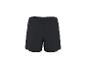 Short de sport noir avec taille élastique.
