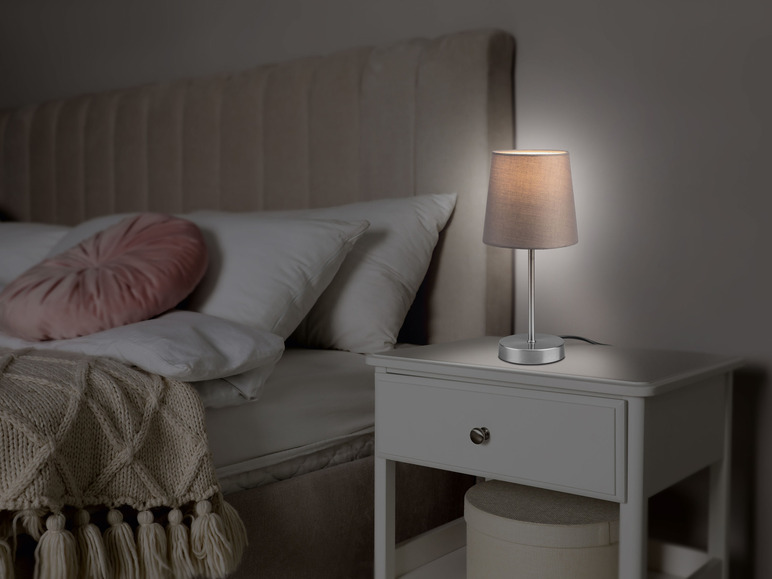 Ga naar volledige schermweergave: LIVARNO home LED-tafellamp met kap van textiel - afbeelding 10