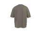 Vue arrière d'un t-shirt gris ample à manches courtes.