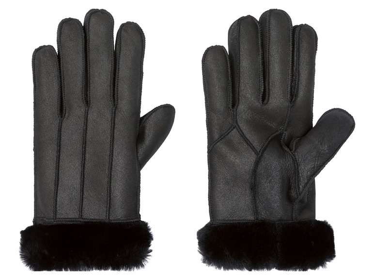 Ga naar volledige schermweergave: LIVERGY® Lederen handschoenen met lamsvacht - afbeelding 2