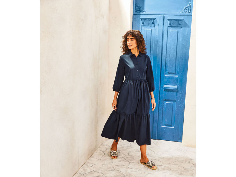Aller en mode plein écran esmara® Robe mi-longue en coton avec manches 3/4 - Photo 8