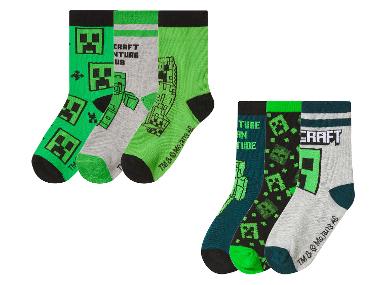 Chaussettes Minecraft pour enfants, 3 paires