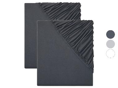 Drap-housse en jersey, 2 pièces, 180-200 x 200 cm LIVARNO home