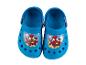 Blauwe kindersandalen met Spider-Man print.