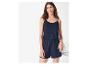 Donkerblauwe jumpsuit van jersey.
