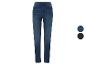 Jeans bleu foncé stretch, disponible en bleu foncé et noir.
